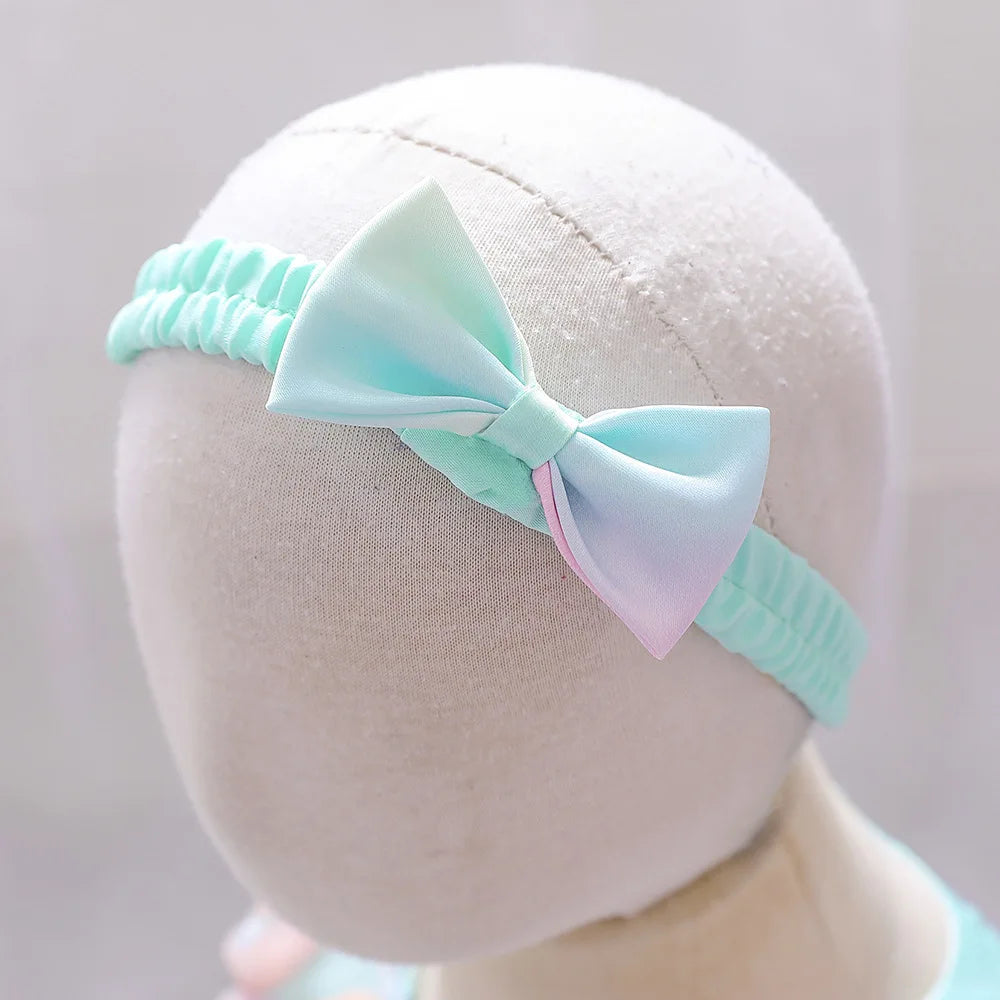 Promo‼️Vestido Verde Agua, Arcoíris, sirena