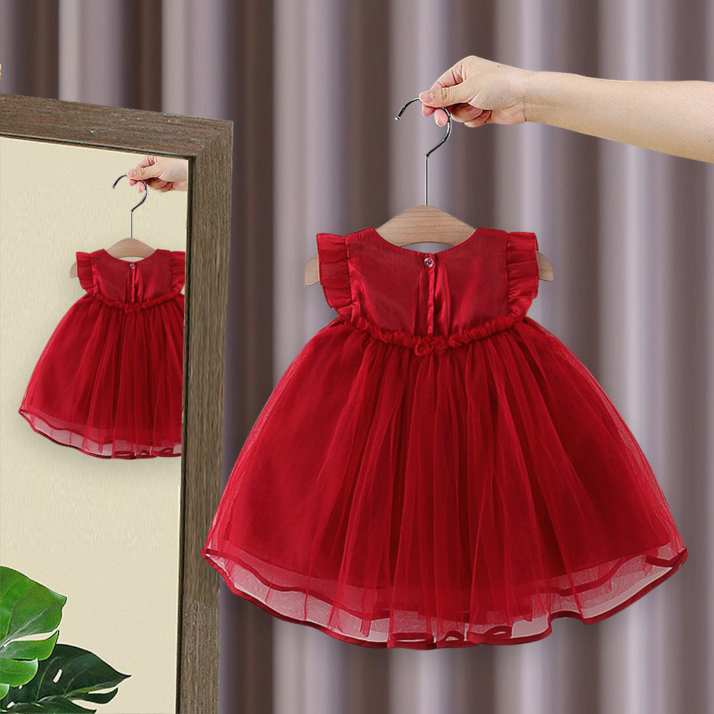 Vestido bordó, rojo, navidad,con moñitos🎀🌹✨1140