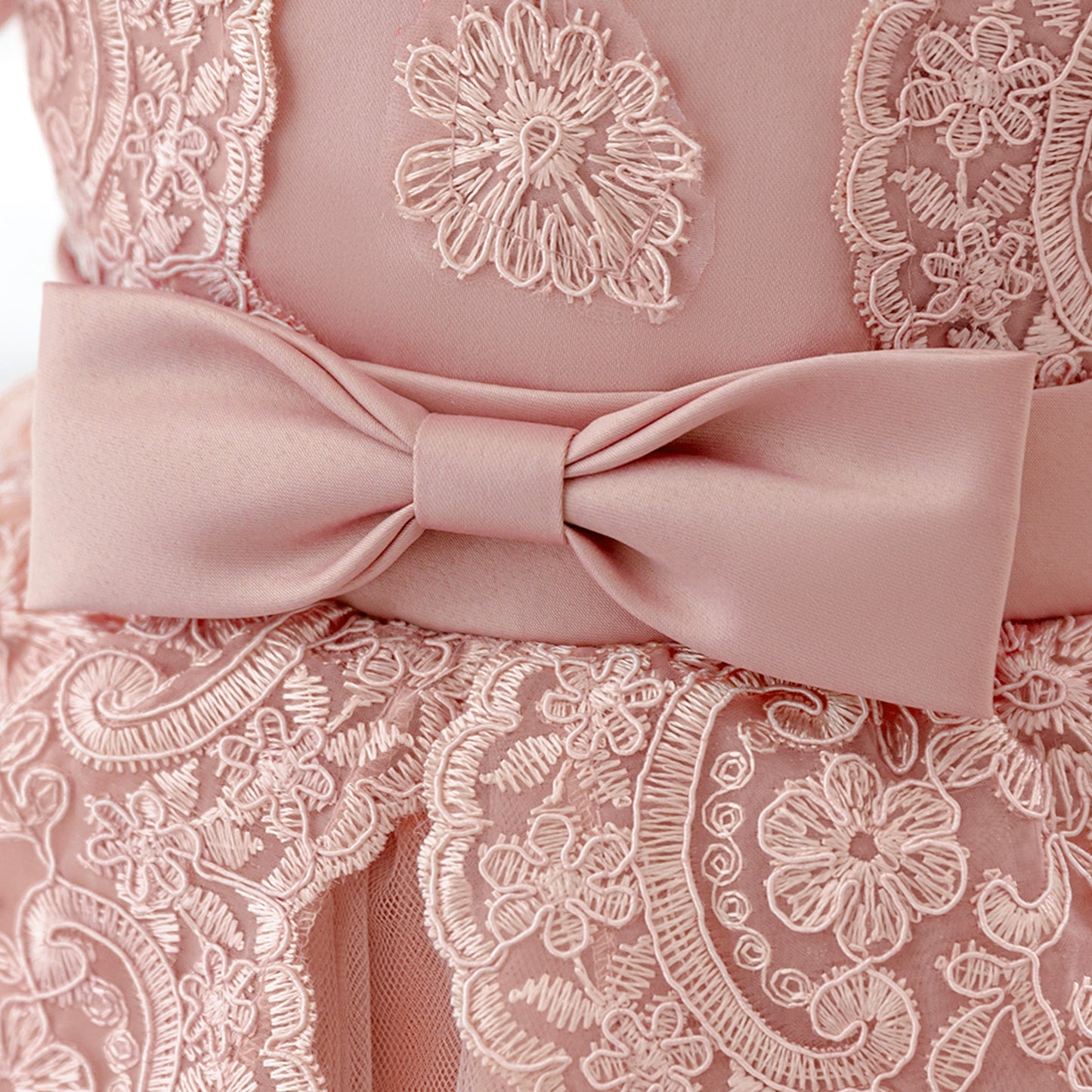 Vestido Rosa Vieja, manga princesa, detalles bordados 2048RV