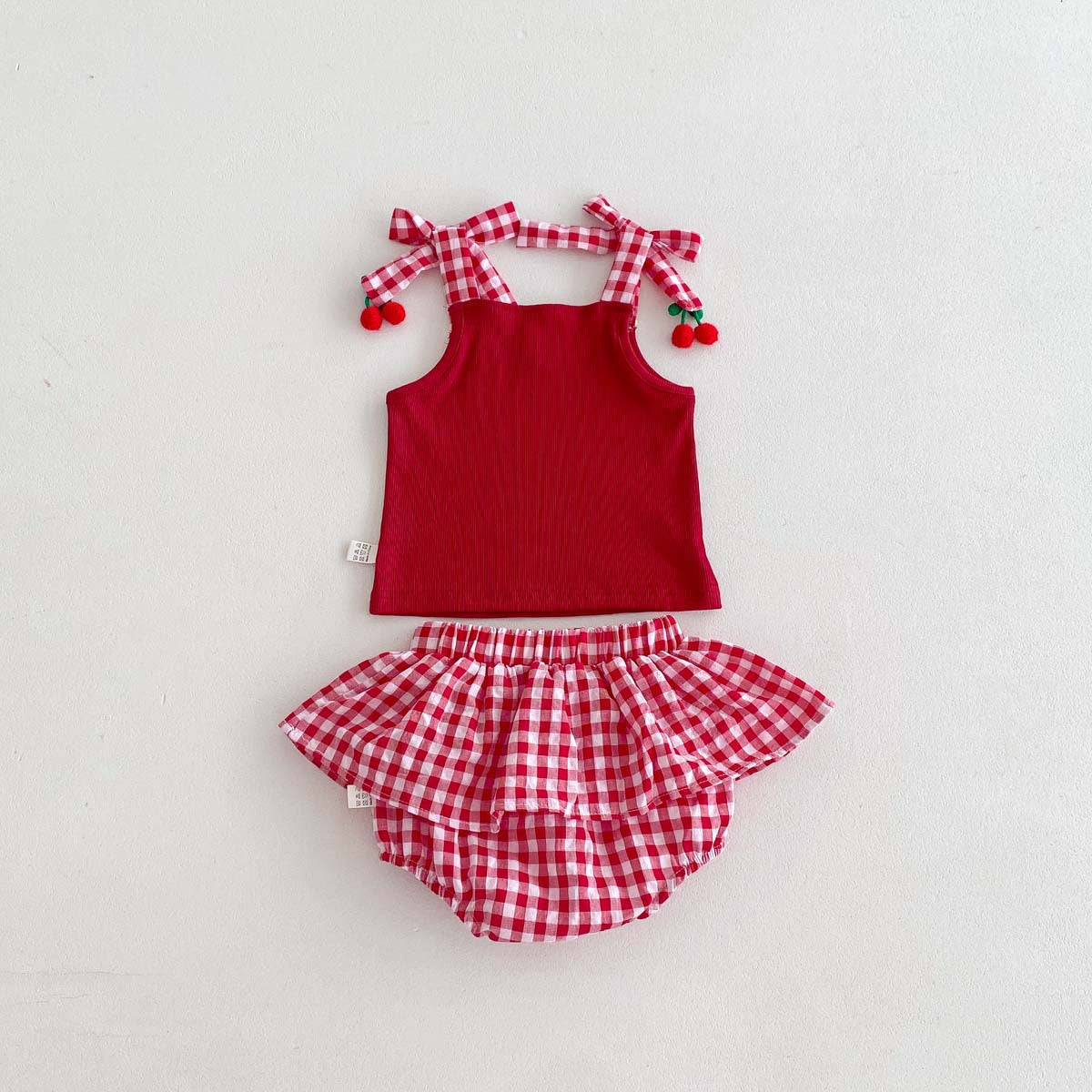 Blusa más short cereza🍒 rojo, navidad, 1095