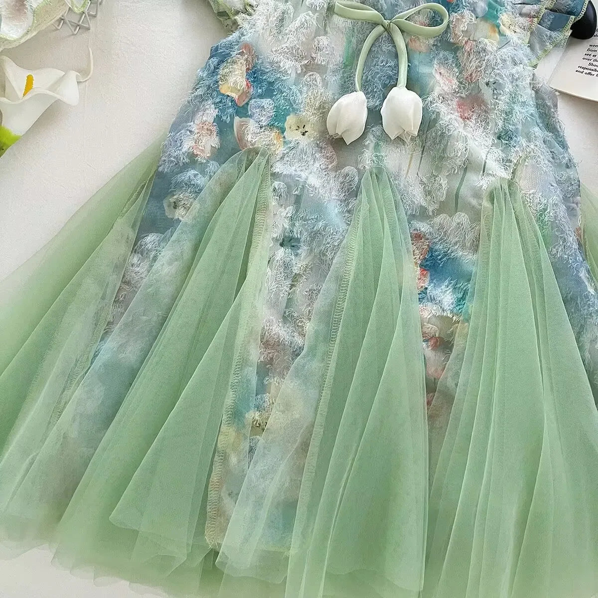 Vestido Verde más sombrero👒💚1477