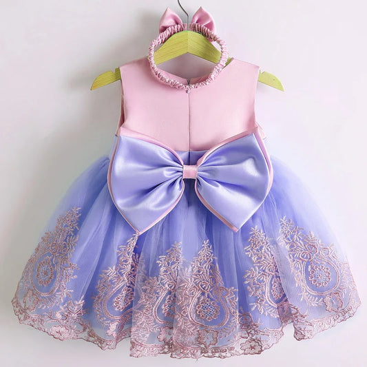 Vestido Lila con Rosa, princesa, Sofia