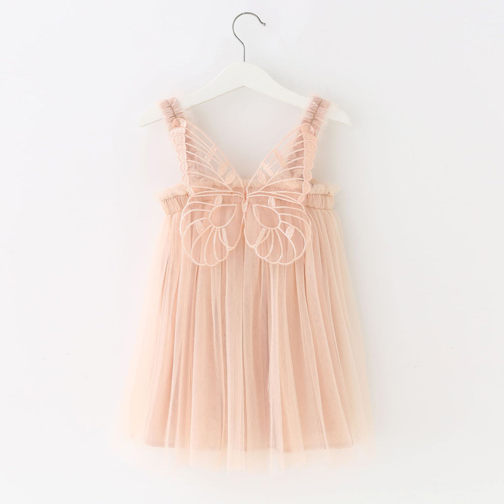 Vestido Beige mariposas 1731