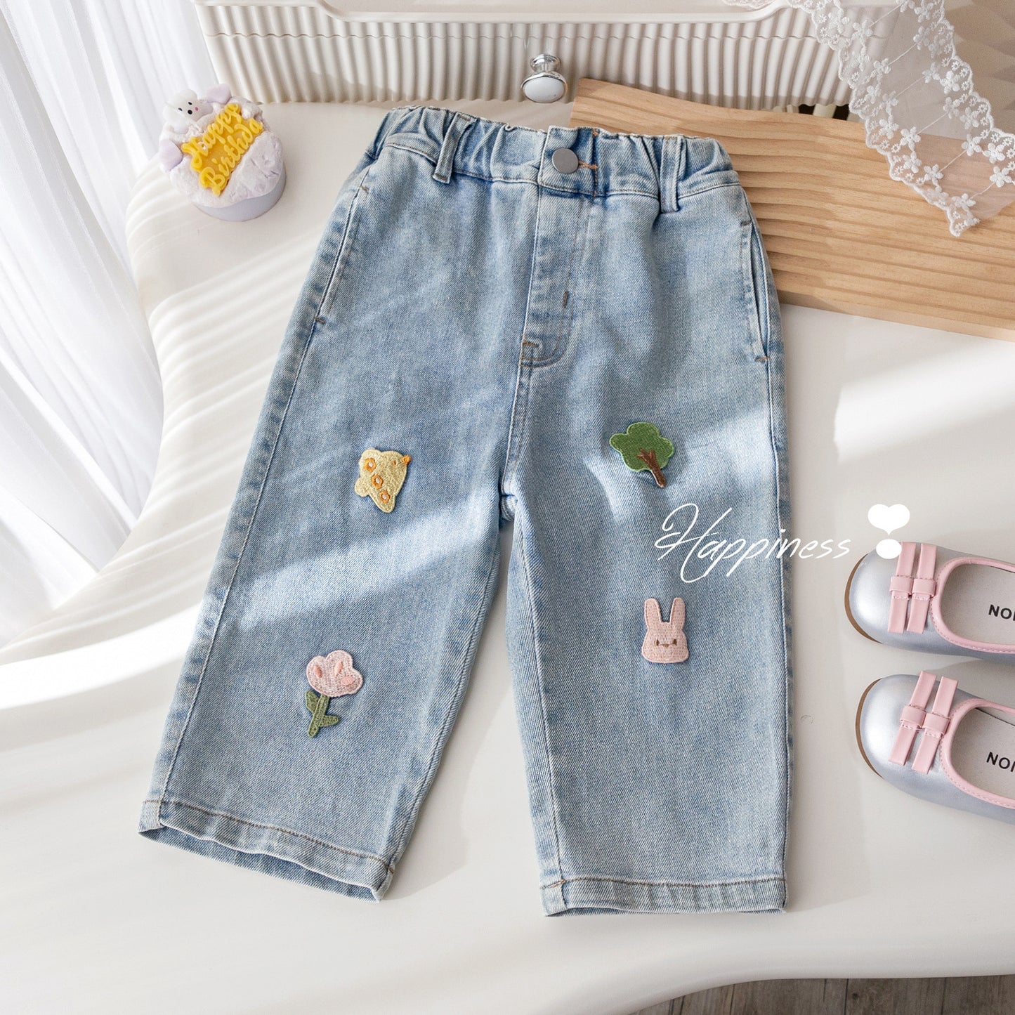 Jeans, pantalón, vaquero, diseños, conejitos 2091