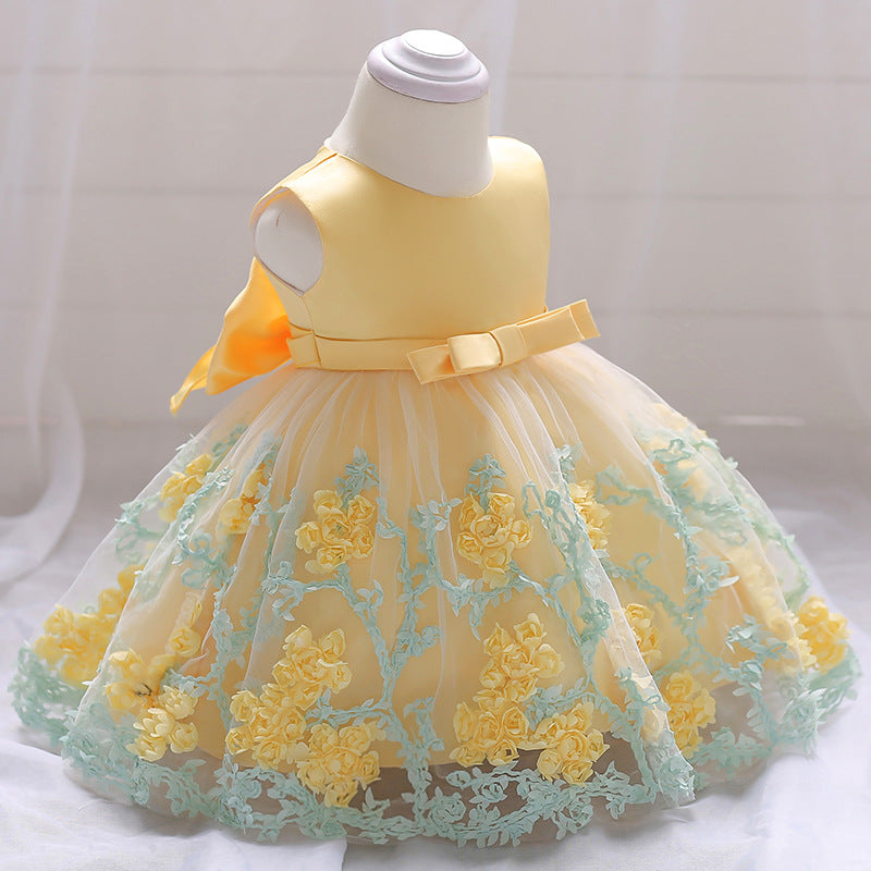 Promo‼️Vestido Amarillo, Abejita, flores 1735