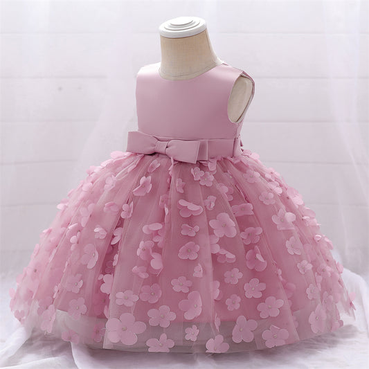 Vestido Rosa Vieja flores, bosque encantado
