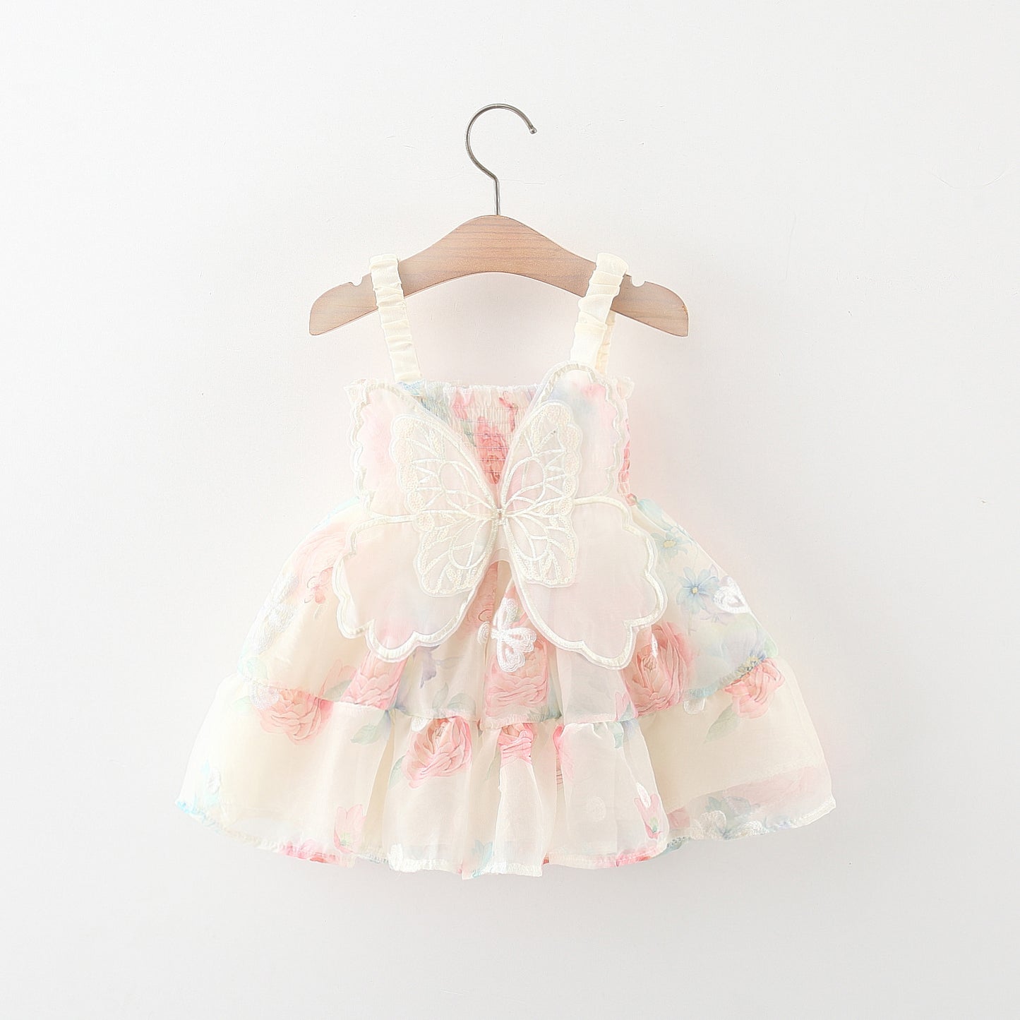 Vestido Beige, mariposas🌸🦋 1201