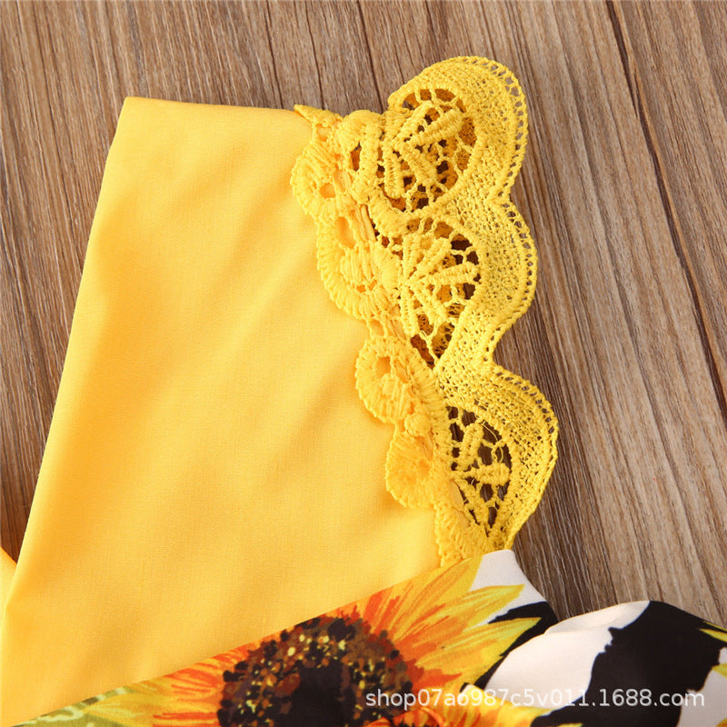 Vestibody más vincha, amarillo, girasoles 🌻 1727