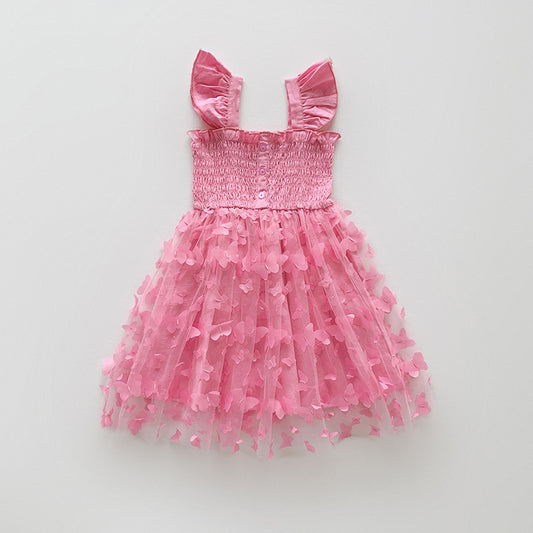 Vestido Rosa Mariposas 🩷✨ 1654