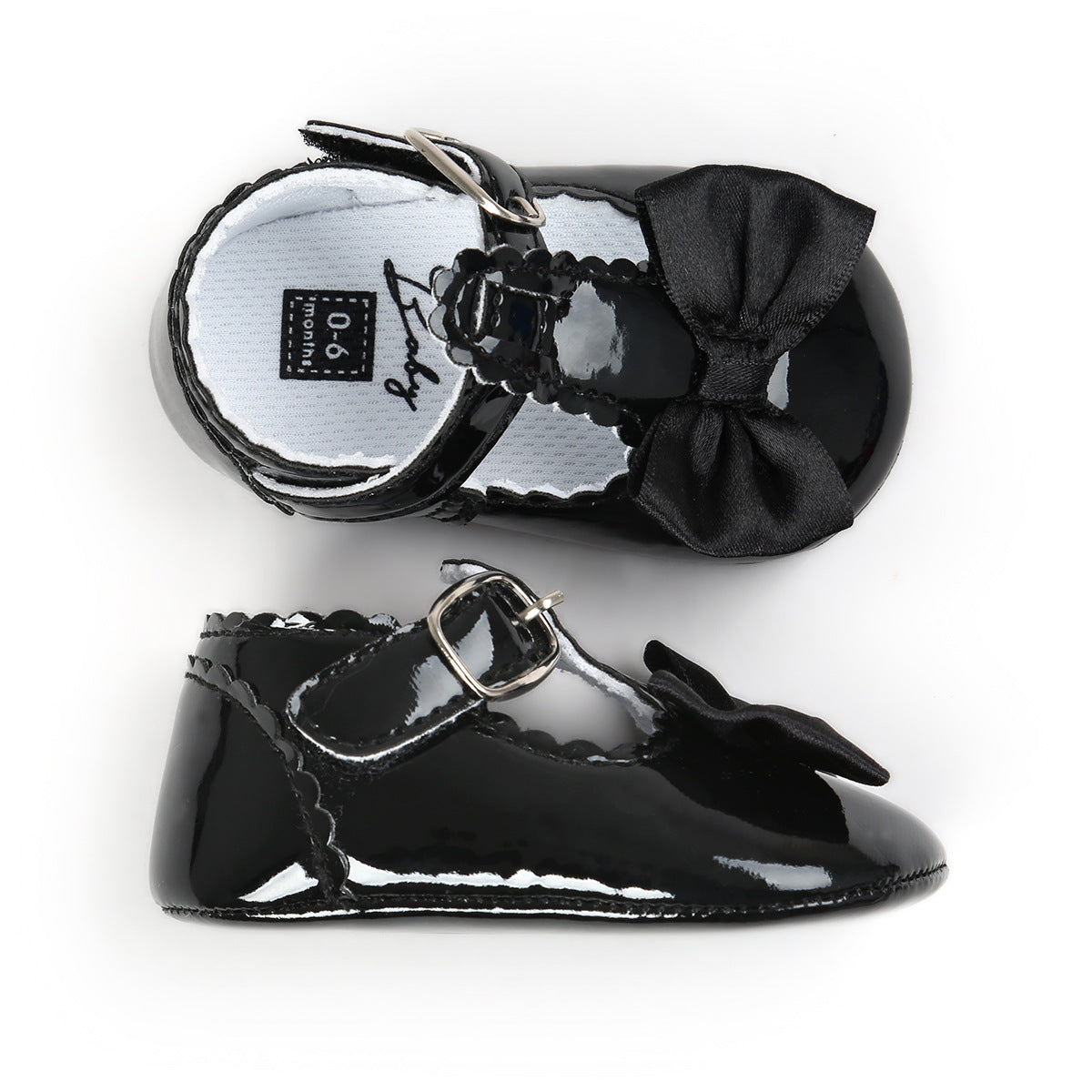 Calzado, zapatito, charolado negro 2107