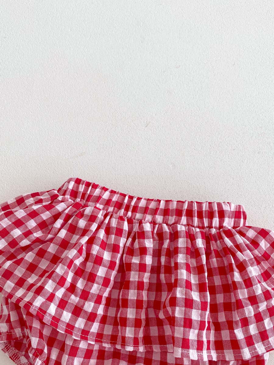 Blusa más short cereza🍒 rojo, navidad, 1095
