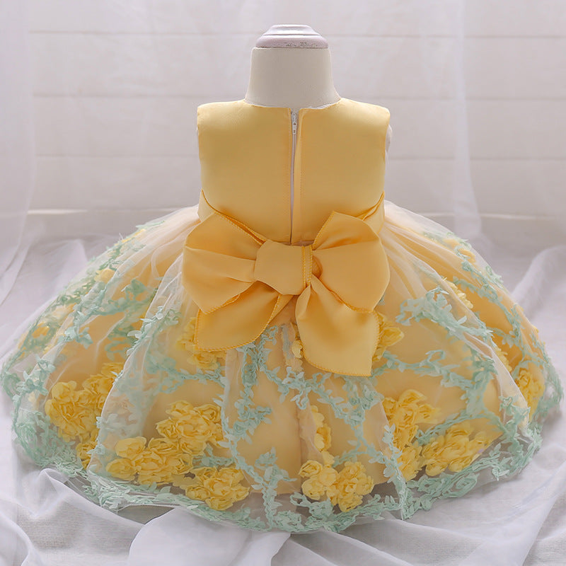 Promo‼️Vestido Amarillo, Abejita, flores 1735