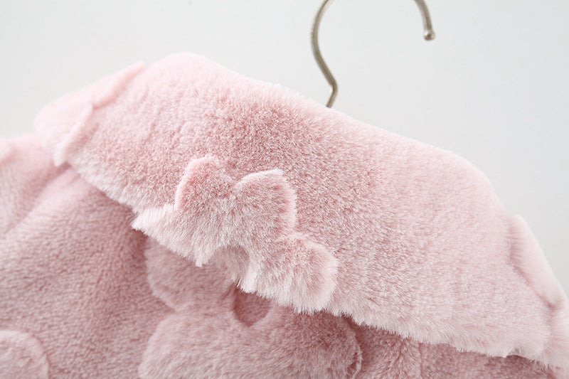 Suéter, Bolerito rosa con flores, abrigo, con felpa, inv 2619