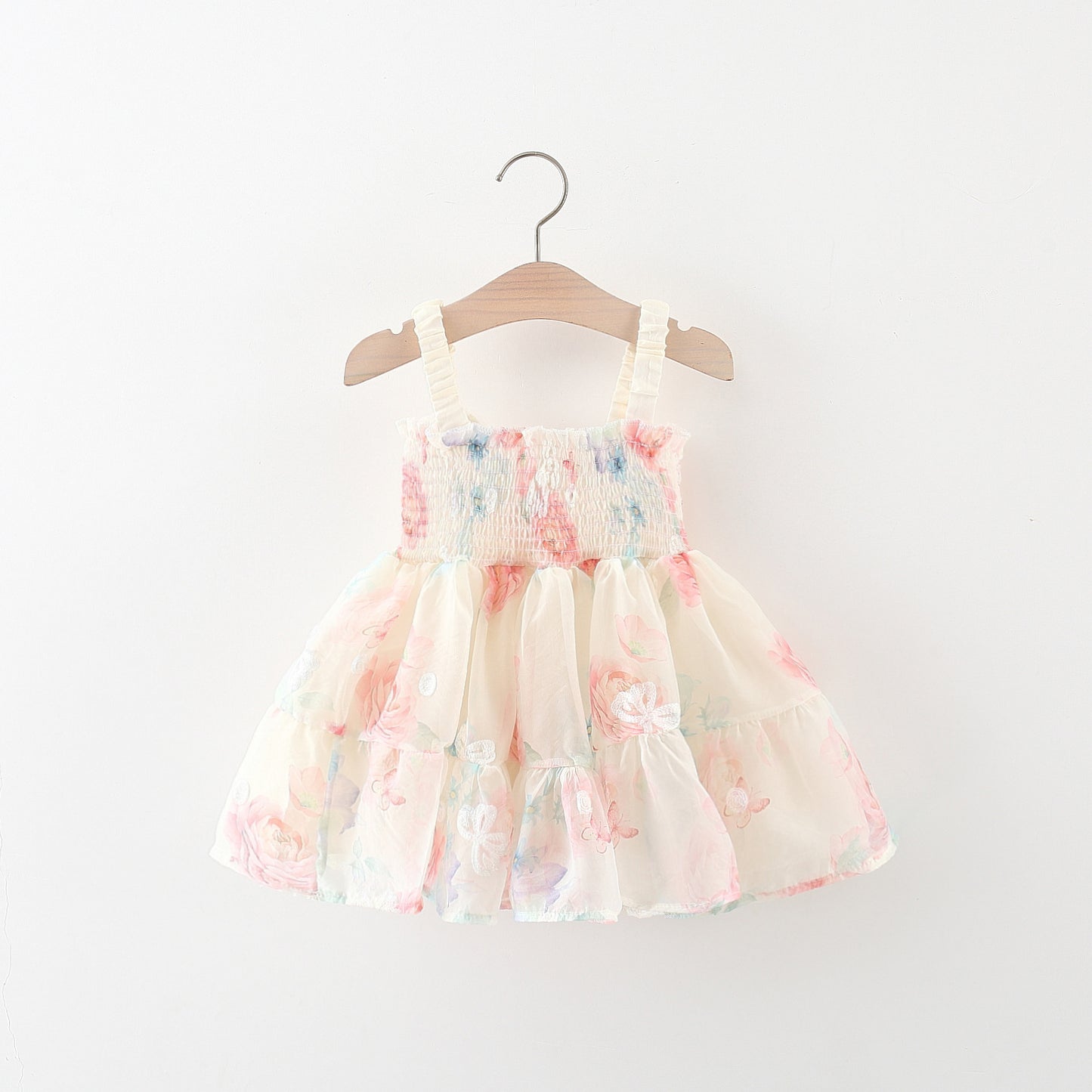 Vestido Beige, mariposas🌸🦋 1201