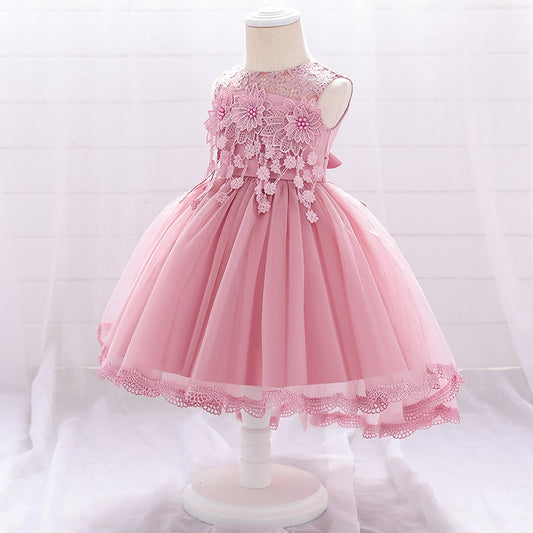 Vestido Rosa Vieja con cola