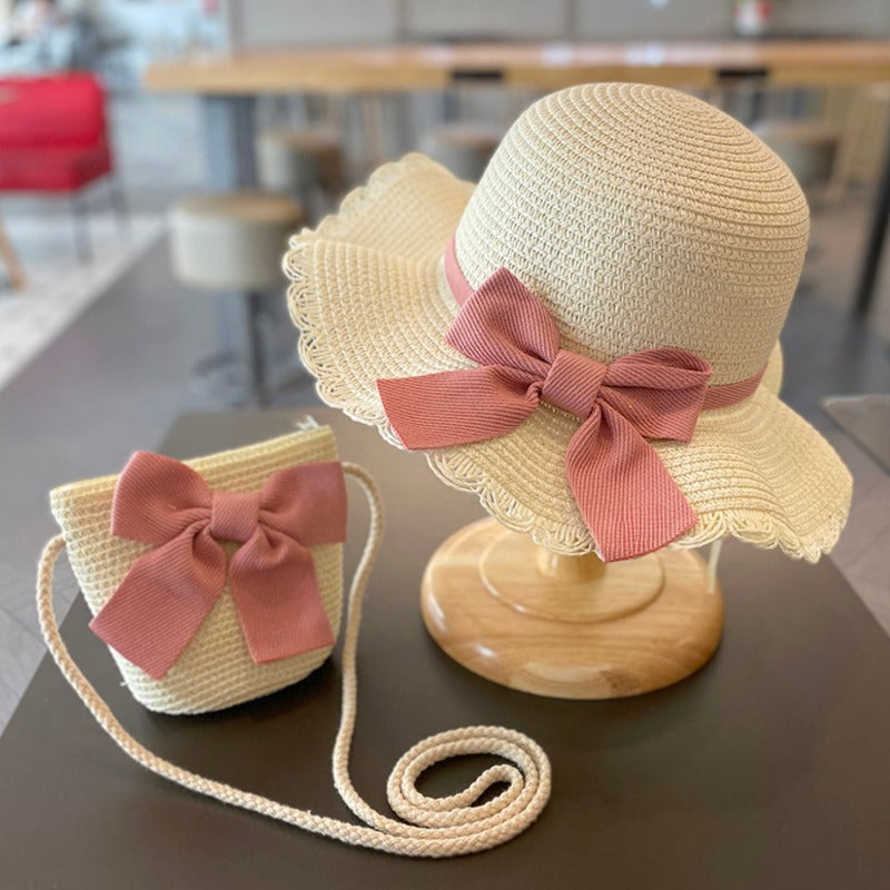 Sombrero más bandolera amarillo, rosa👒