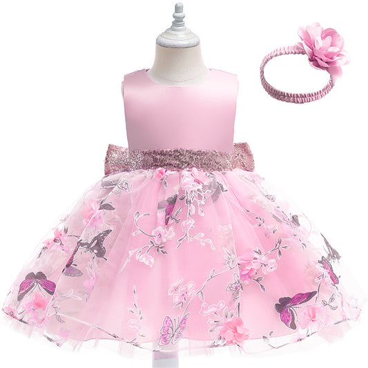 Vestido Rosa Mariposas