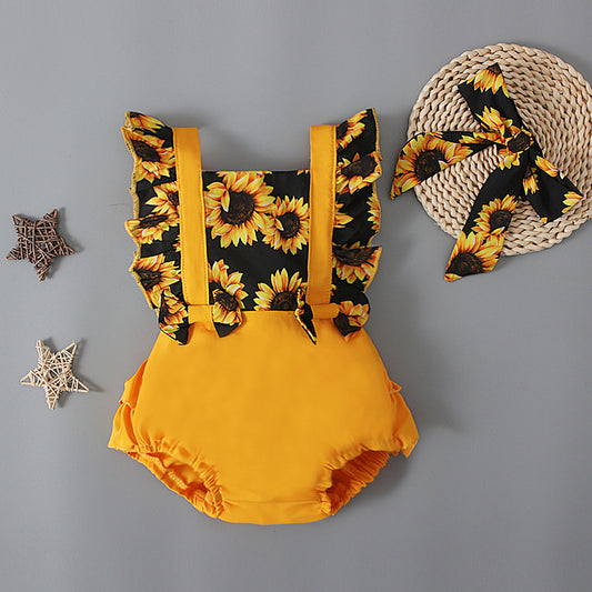 Conjunto Body más lazo girasoles🌻