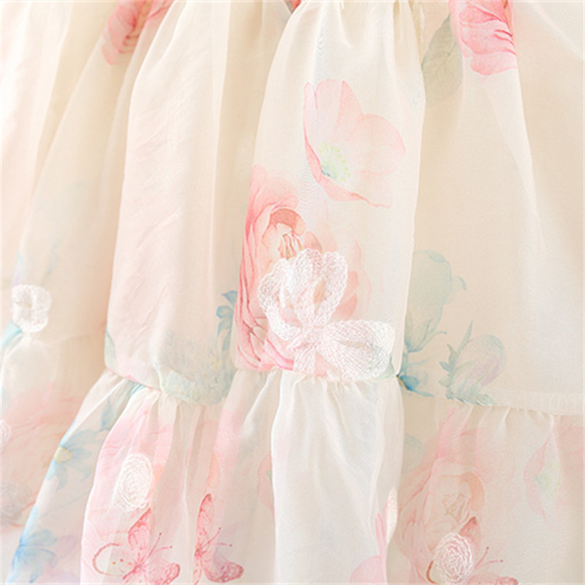 Vestido Beige, mariposas🌸🦋 1201