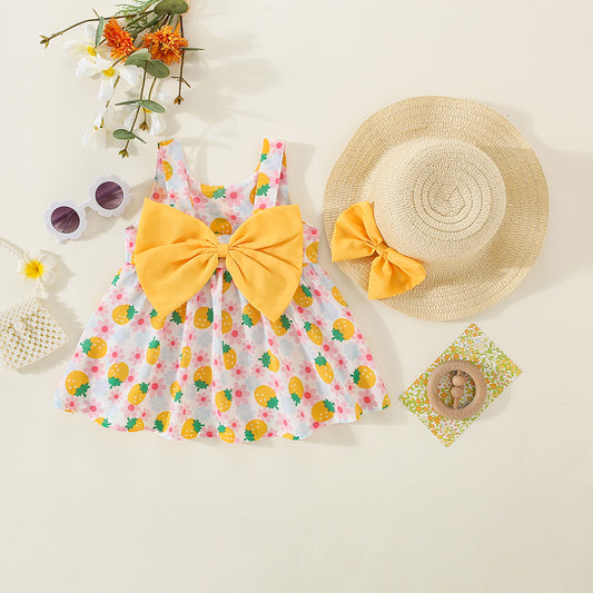Vestido más sombrerito, Amarillo, frutas🌻👒 1211