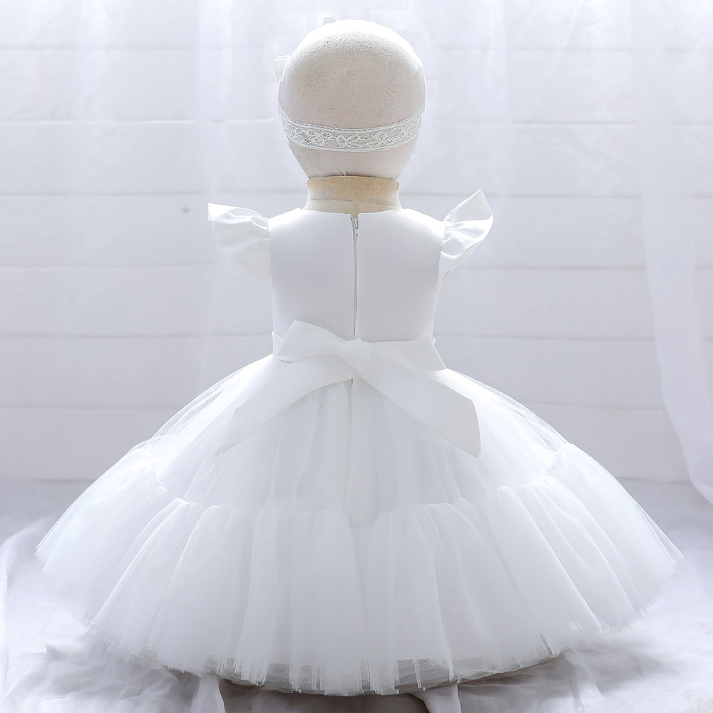 Vestido Blanco Elegante más vincha 😇🤍1748