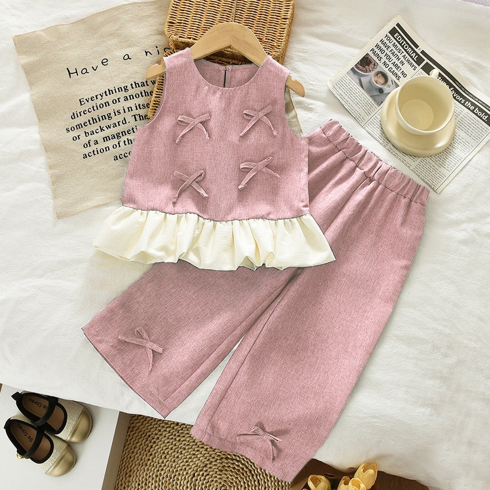 Conjunto blusa más pantalón rosa 🩷🎀 3608