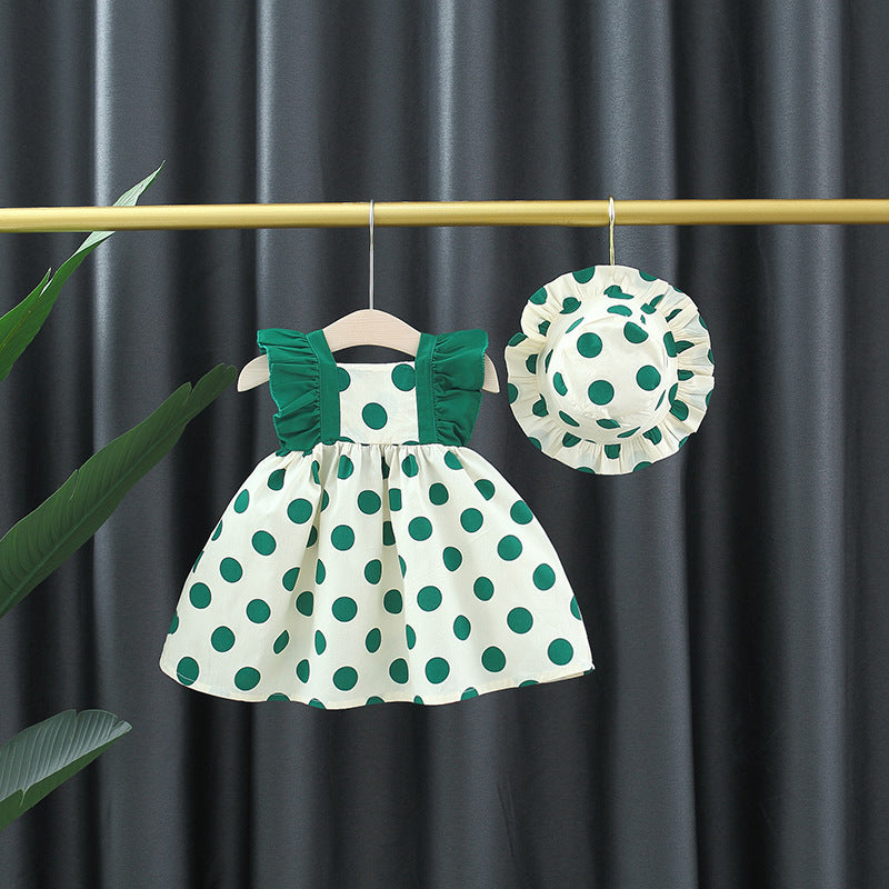 Vestido verde con sombrero 👒💚 3349