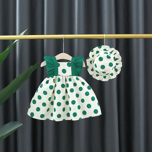 Vestido verde con sombrero 👒💚 3349