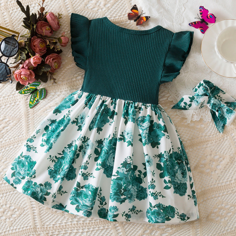 Vestido verde sin Mangas más lazo 🎀💚 3350