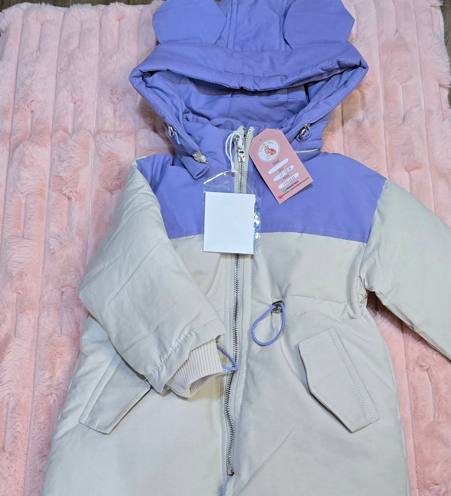 Campera Lila y beige 💟🎀1051