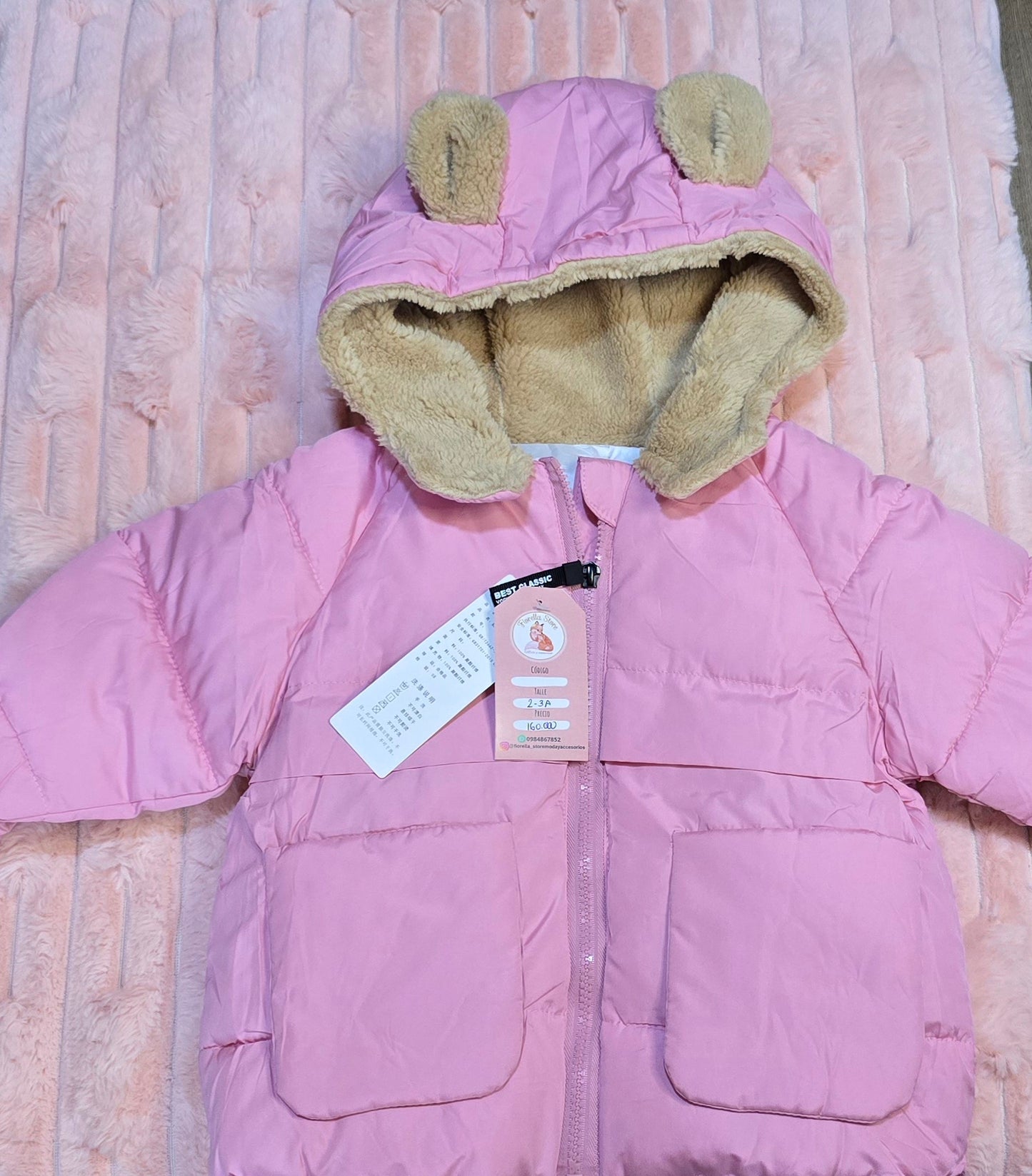 Campera rosa frizadita 💗1050