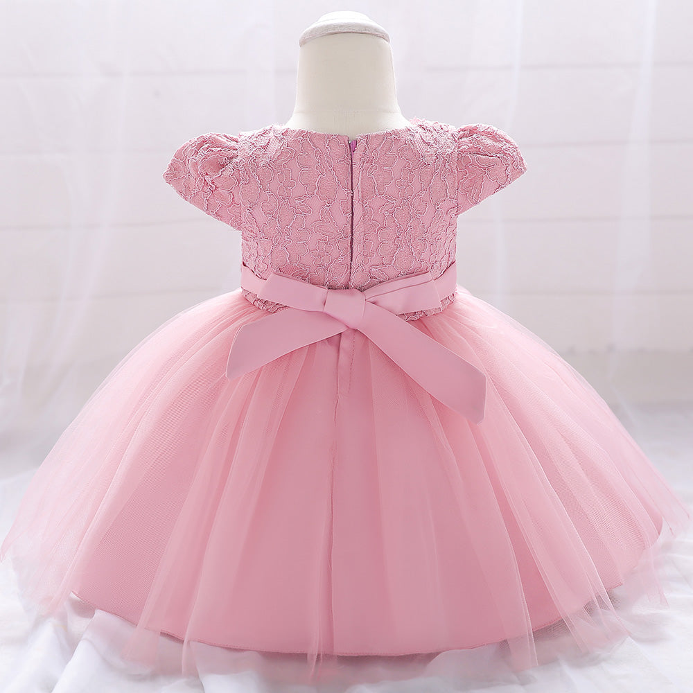 Promo‼️Vestido Rosa Vieja, manga, perlitas 1642RV