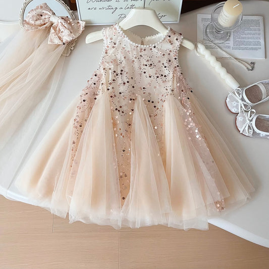 Vestido dorado con brillos ✨  3652