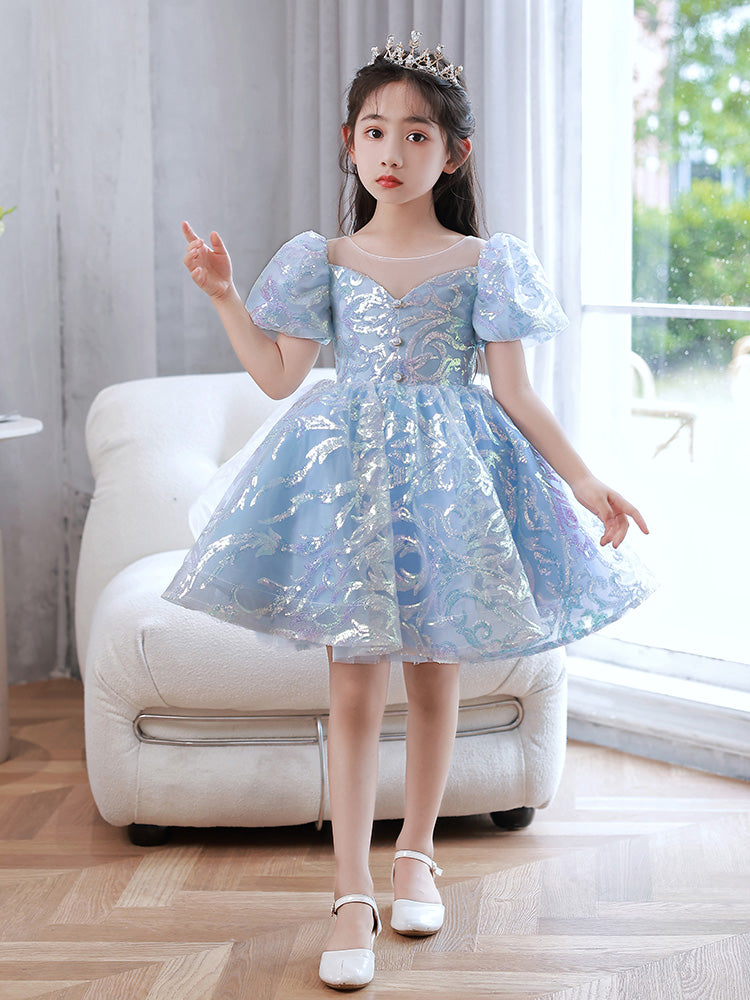 Vestido Celeste Elegante