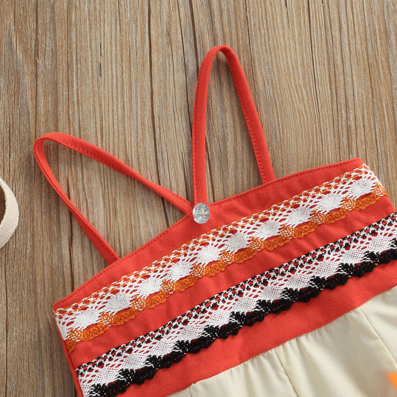 Vestibody Moana, naranja con beige🪷 1159
