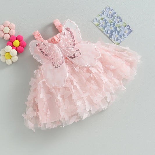 Vestido Rosa Mariposas🌸🦋1203