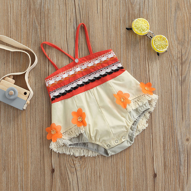 Vestibody Moana, naranja con beige🪷 1159