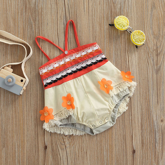 Vestibody Moana, naranja con beige🪷 1159
