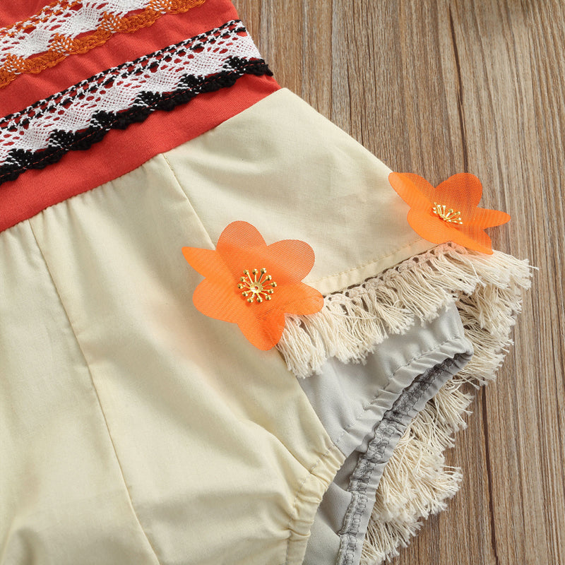 Vestibody Moana, naranja con beige🪷 1159