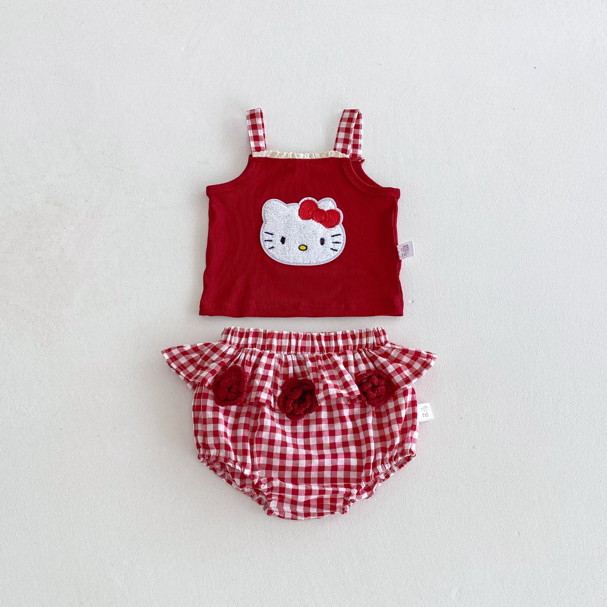 Conjunto blusa más short rojo, hello kitty ❤️ 3618