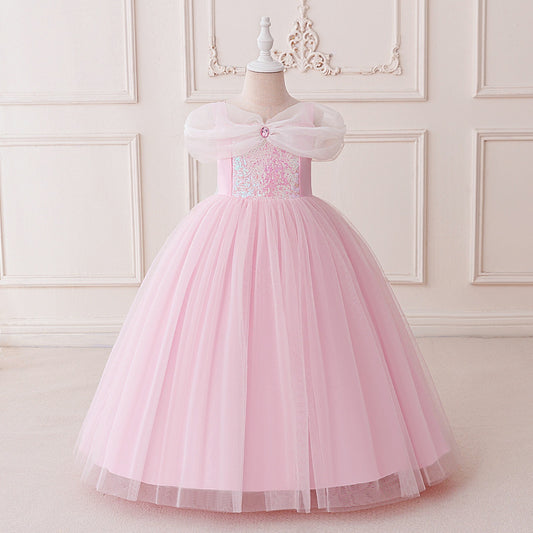 Vestido rosa princesa, brillos 💖 3521