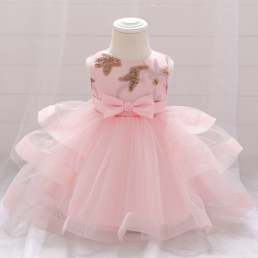 Vestido rosa con brillos 💖 2039R