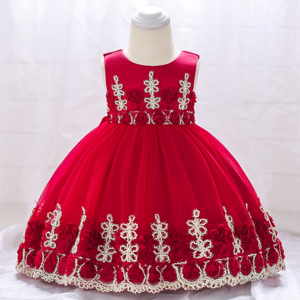 Promo‼️Vestido rojo con detalles blancos❤️✨1241