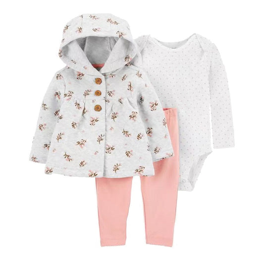 Conjunto 3 pcs, Camperita, body y Pantalón