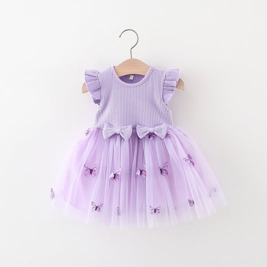 Vestido lila mariposas🦋💜 1496