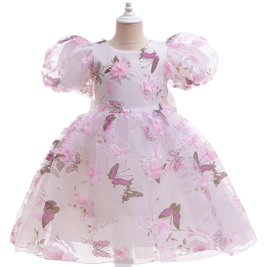 Vestido Mariposas, manga princesa