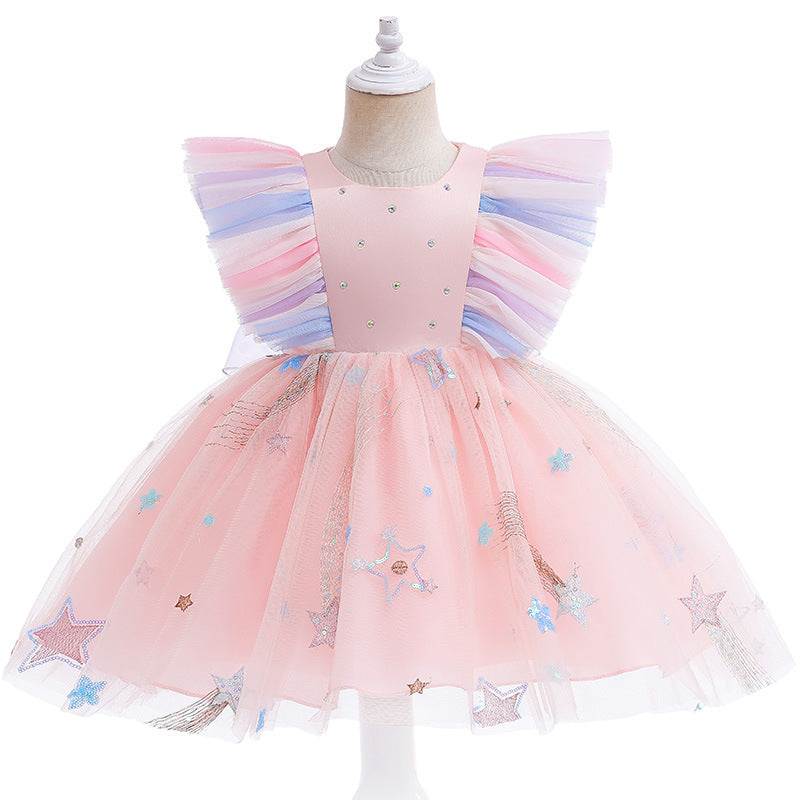 Vestido arcoiris, plim plim, unicornio, lluvia de amor 1683