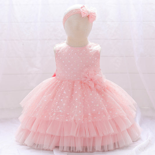 Vestido Salmón con destellos plateado💗✨1235