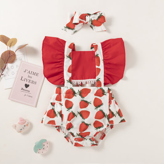 Conjunto Body más vincha frutillita, frutilla, 1072
