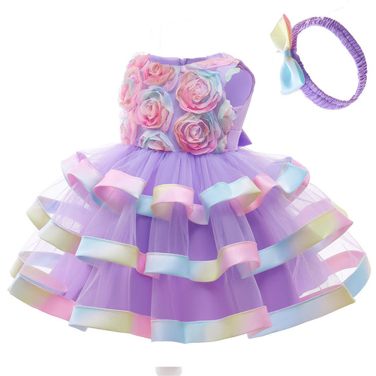 Promo‼️ Vestido lila, Arcoíris 1675L